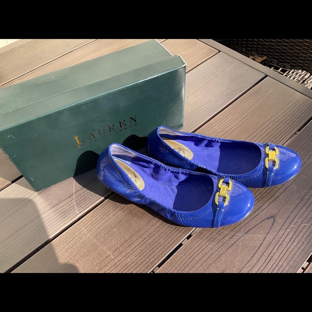 Ralph Lauren Crinkle Patent Flat - Picture 3 of 5